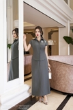 Chân váy xòe rủ GABADINE