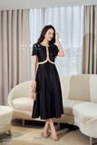 Áo vest crop cổ tròn tay ngắn