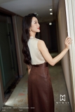 Áo kiểu dáng suông cổ tim