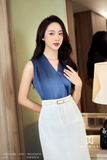 Áo kiểu dáng suông cổ tim