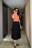 Áo sơ mi croptop bo gấu