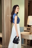 Áo kiểu dáng suông cổ tim