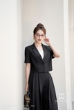 (3 màu) Quần suông xếp ly phối đai