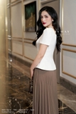 Áo vest peplum cổ vuông