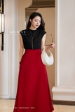 (3 màu) Chân váy xoè rủ midi có túi