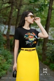 Áo cotton thun thêu họa tiết