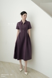 Đầm xòe tay ngắn khóa sau dài qua bắp