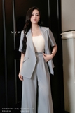Áo vest dáng suông vừa phối cổ 2 ve