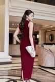 (2 màu) Áo kiểu Cotton không tay cúc mạ