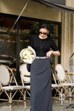Áo thun cotton suông vừa dáng cổ tròn