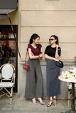 Áo thun cotton suông vừa dáng cổ tròn