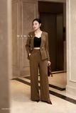(2 màu) Áo vest ôm vừa dáng cổ biến kiểu