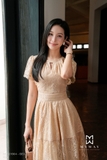 Đầm xòe Ren xếp tầng ngắn dài qua bắp