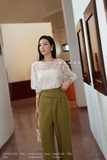 Áo sơ mi cổ thuyền tay lỡ dài ngang hông