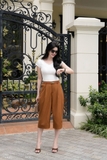 (3 màu) Quần lửng bom khóa trước có túi