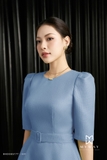 (6 màu) Đầm xòe cổ tròn tay lỡ