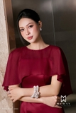 (2 màu) Đầm ôm dáng cổ tròn phối áo choàng ngoài