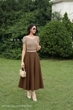 (7 màu) Áo cotton thun trễ vai