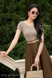 (7 màu) Áo cotton thun trễ vai