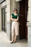 (7 màu) Áo cotton thun trễ vai