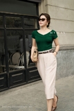 (7 màu) Áo cotton thun trễ vai