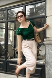 (7 màu) Áo cotton thun trễ vai