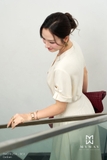 Đầm xòe rủ cổ tàu tay ngắn