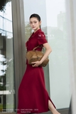 Áo vest dáng peplum cổ cách điệu điểm nhấn khuy trang trí