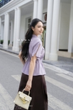 Quần dài ống suông có khóa trước dài ngang mắt cá chân