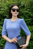 (6 màu) Đầm xòe cổ tròn tay lỡ