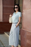 Áo cotton cổ Đức tay ngắn dáng cơ bản