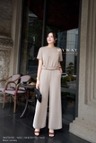 Áo kiểu cổ tròn bo gấu dài ngang hông