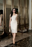Đầm hai dây cổ vuông ôm dáng