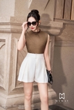 Áo Cotton không tay cổ bèo