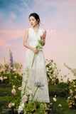 Áo gile ren hoa dáng ôm nhẹ
