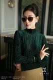 (3 màu) Áo kiểu cổ lọ dài tay ôm body