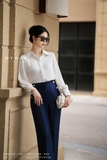 (4 màu) Áo sơ mi Lụa công sở dài tay basic