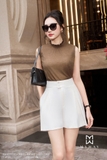 Áo Cotton không tay cổ bèo