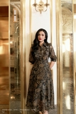 Chân váy xòe Tơ họa tiết Paisley