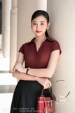 Áo thun ôm vừa dáng cổ Đức