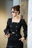 Áo kiểu cổ vuông tay bồng