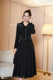 Áo vest công sở dài tay cổ sen