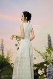 Quần ren ống suông họa tiết hoa