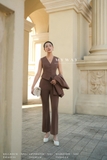 Áo vest dài tay công sở cổ hai ve