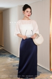 Áo Tơ suông tay lỡ cổ thuyền