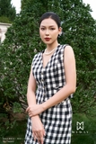 Chân váy chữ A họa tiết kẻ caro