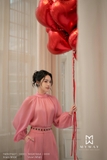 (2 màu) Quần baggy công sở cạp cao Valentine