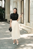Áo cotton ôm dáng cổ tàu