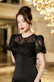 Đầm tiệc đuôi cá tay ren
