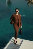 Áo vest dài tay cổ V công sở